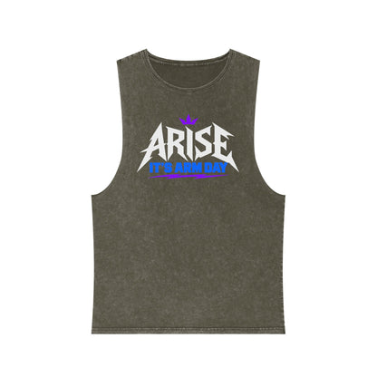 Arise, It’s Arm Day — Minimal Crown – Stonewash Tank