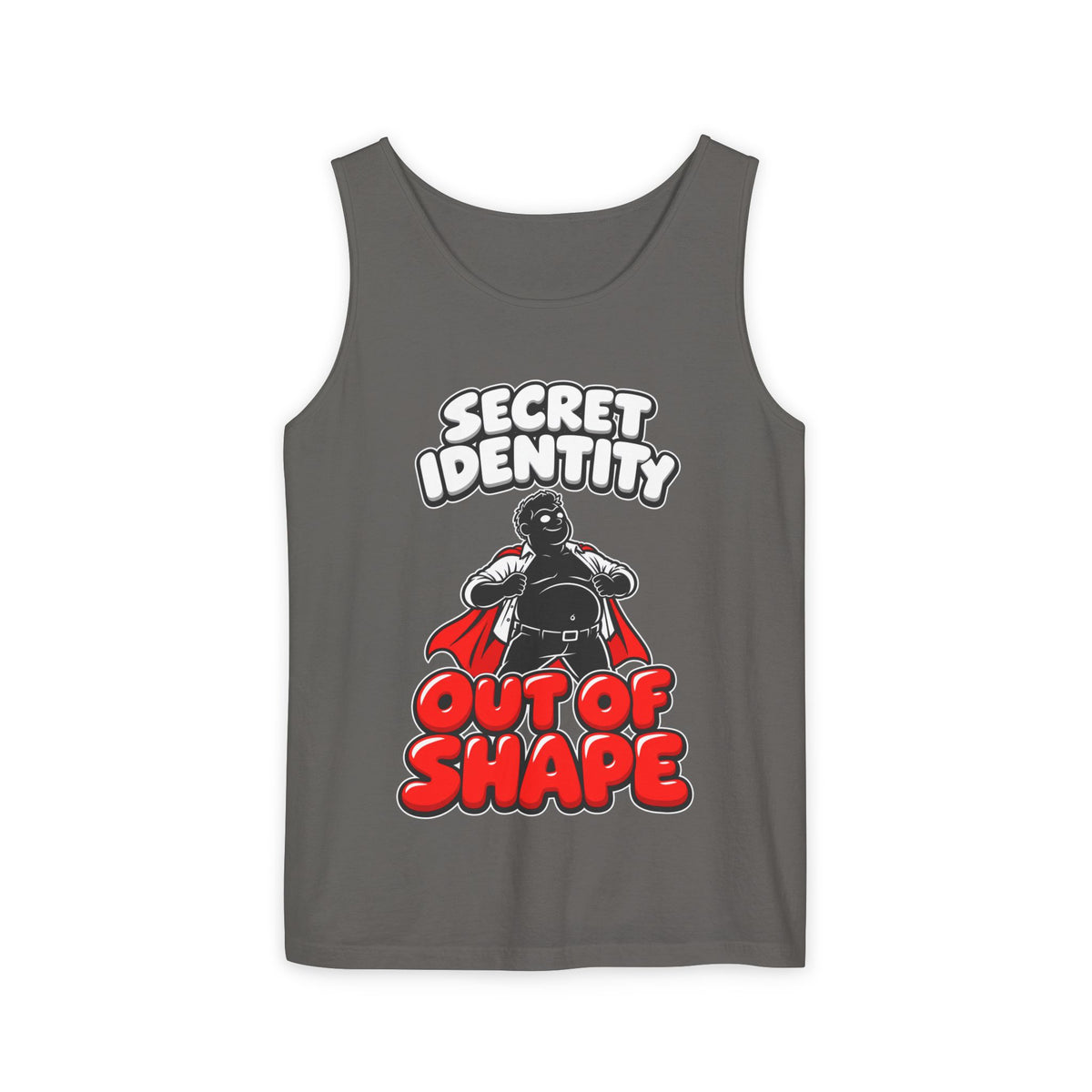 Secret Identity: Out of Shape – Comfort Colors Garment-Dyed Tank
