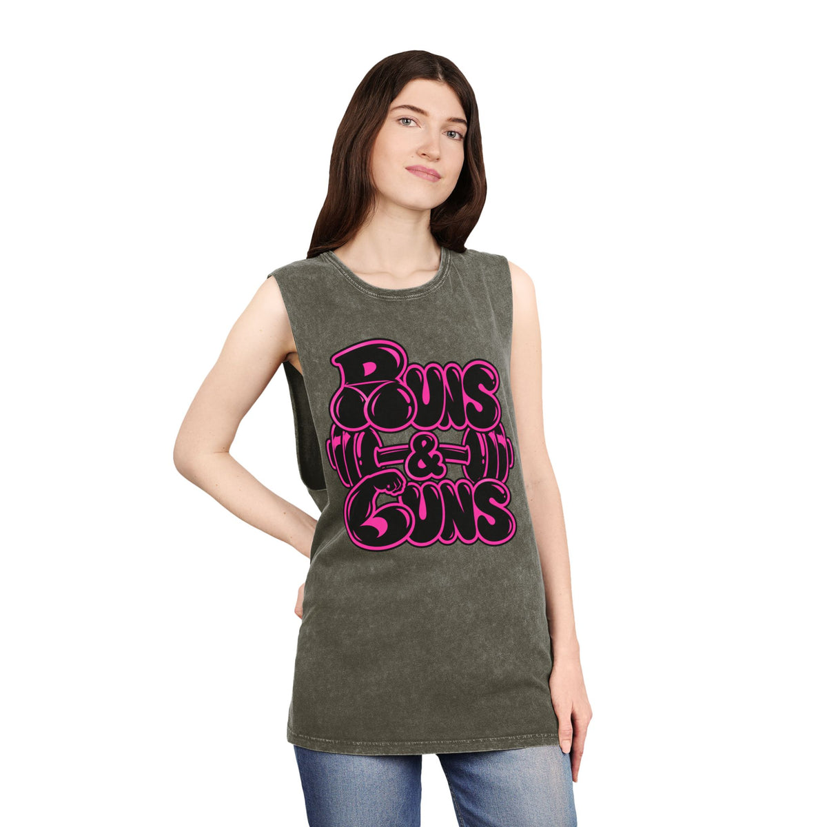 Buns and Guns – Stonewash Tank