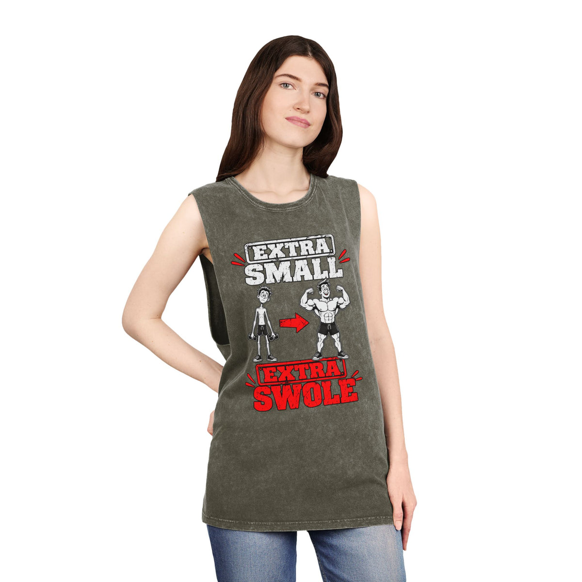 Extra Small to Extra Swole – Stonewash Tank