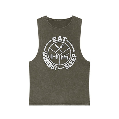 Eat Sleep Workout – Stonewash Tank