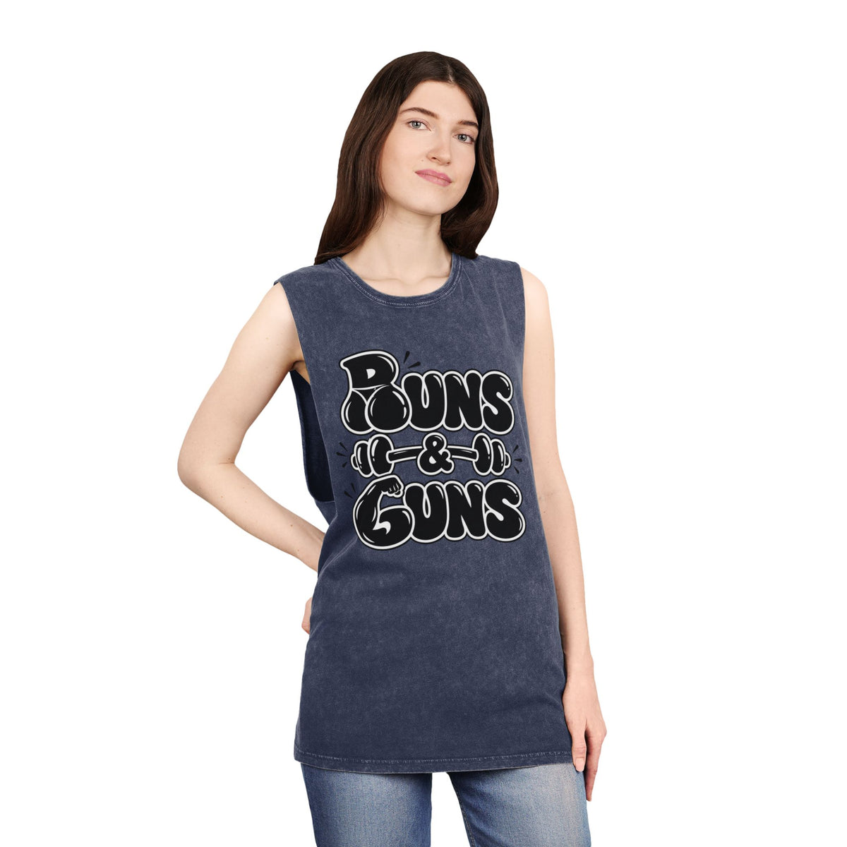 Buns & Guns Stonewash Gym Tank