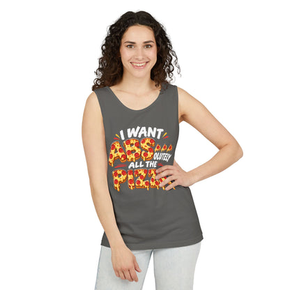 I Want ABSolutely All the Pizza – Comfort Colors Garment-Dyed Tank
