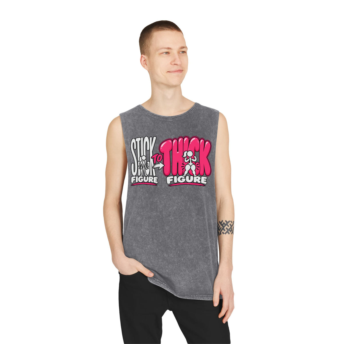 Stick to Thick Figure – Stonewash Tank