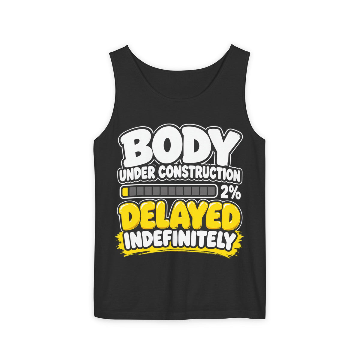 Body Under Construction – 2 Percent – Comfort Colors Garment-Dyed Tank