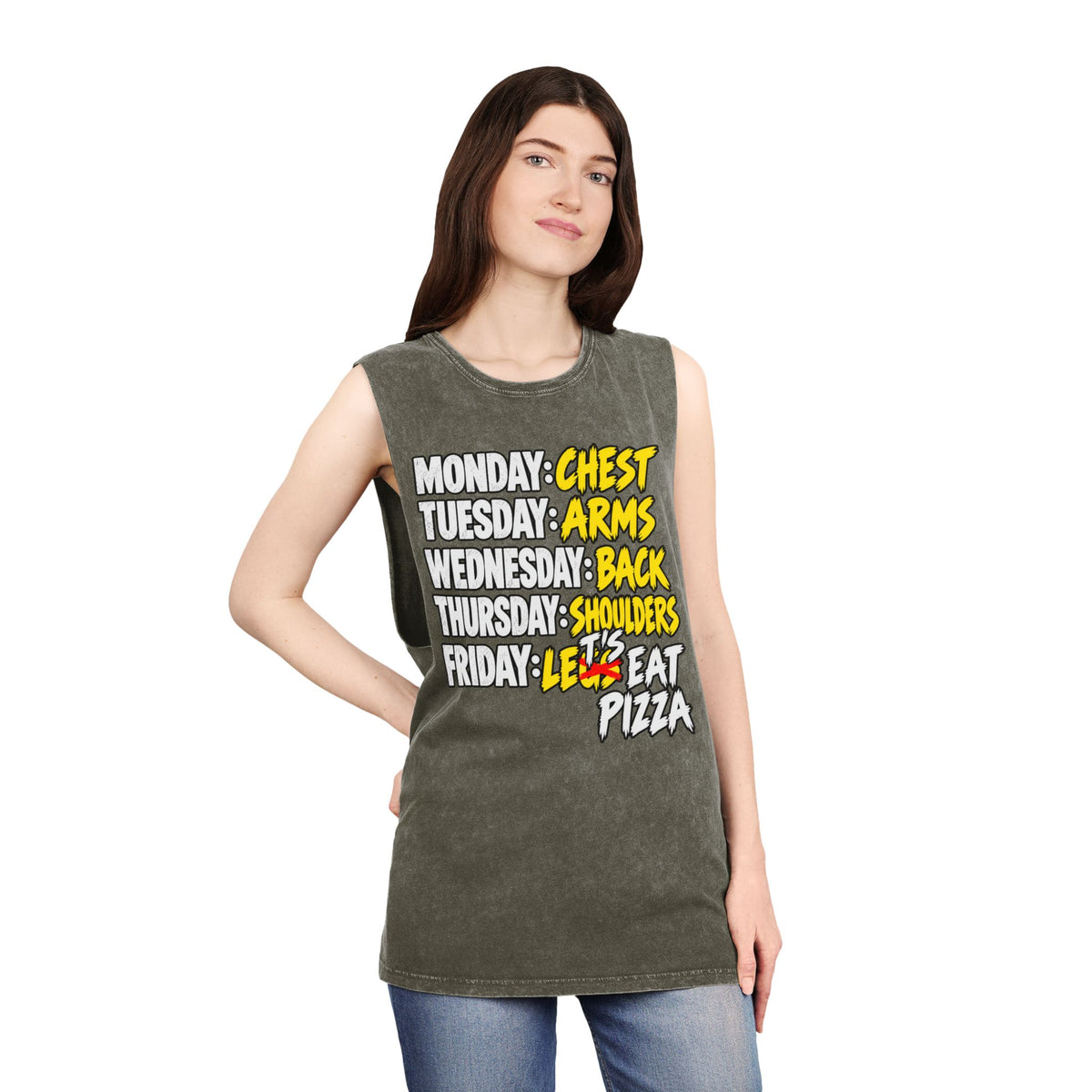 Lets Eat Pizza – Stonewash Tank