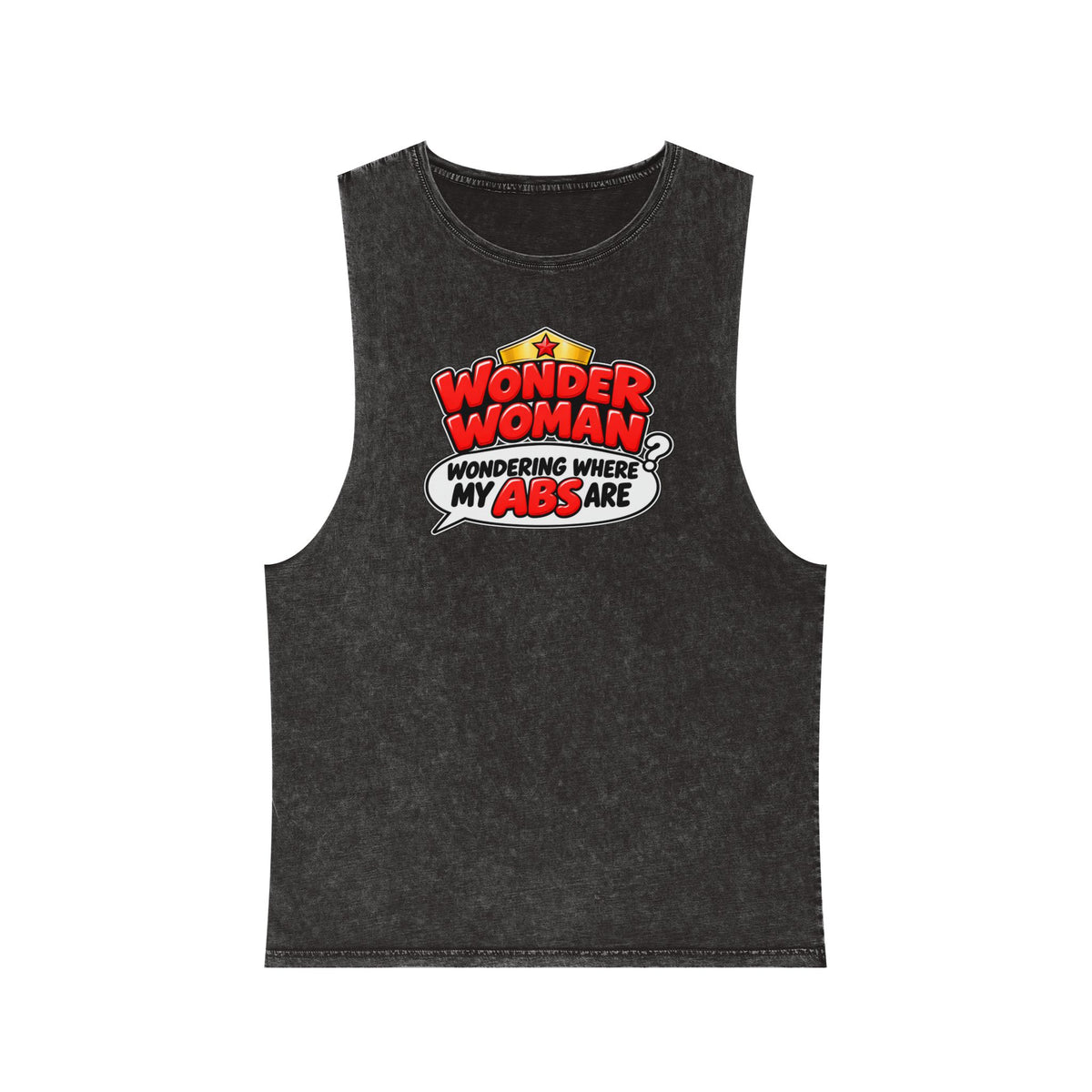 Wondering Where My Abs Are – Stonewash Tank