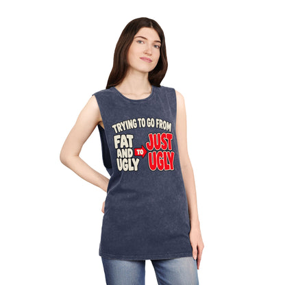 Trying to Go from Fat and Ugly to Just Ugly – Arrow – Stonewash Tank