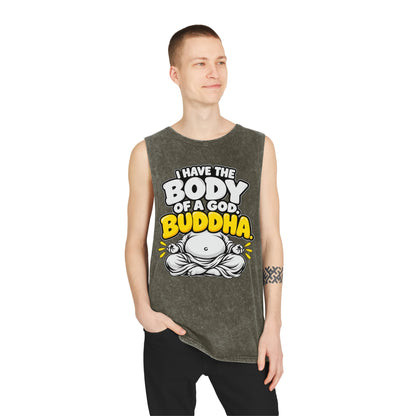 I Have the Body of a God: Buddha – Stonewash Tank