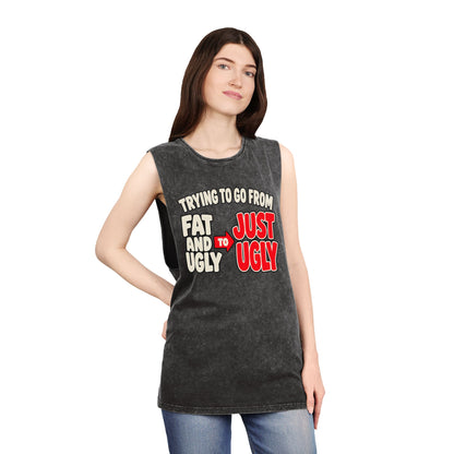 Trying to Go from Fat and Ugly to Just Ugly – Arrow – Stonewash Tank