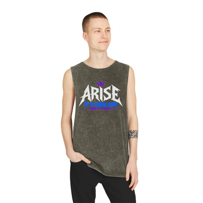 Arise, It’s Arm Day — Minimal Crown – Stonewash Tank