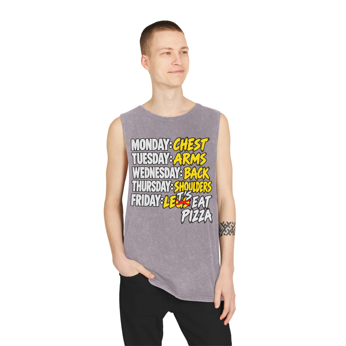 Lets Eat Pizza – Stonewash Tank
