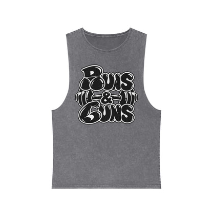 Buns & Guns – Stonewash Tank
