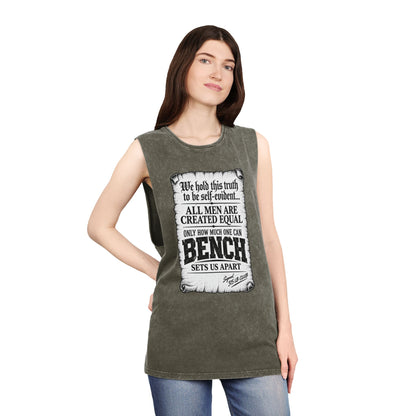 All Men Are Created Equal – Scroll Design – Stonewash Tank