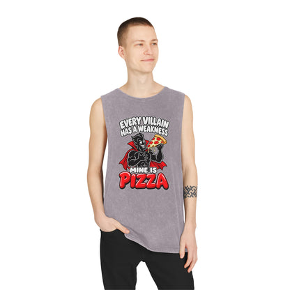Every Villain Has a Weakness: Pizza – Stonewash Tank