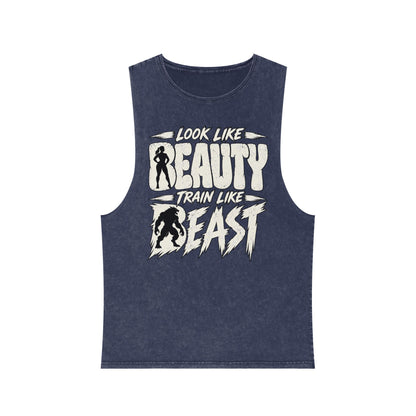 Look Like Beauty / Train Like Beast – Stonewash Tank